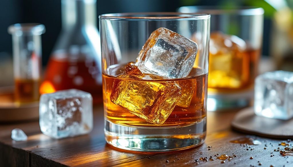 découvrez comment la taille des glaçons influence la dilution et la saveur de vos cocktails grâce à la science derrière les glaces et gros cubes.