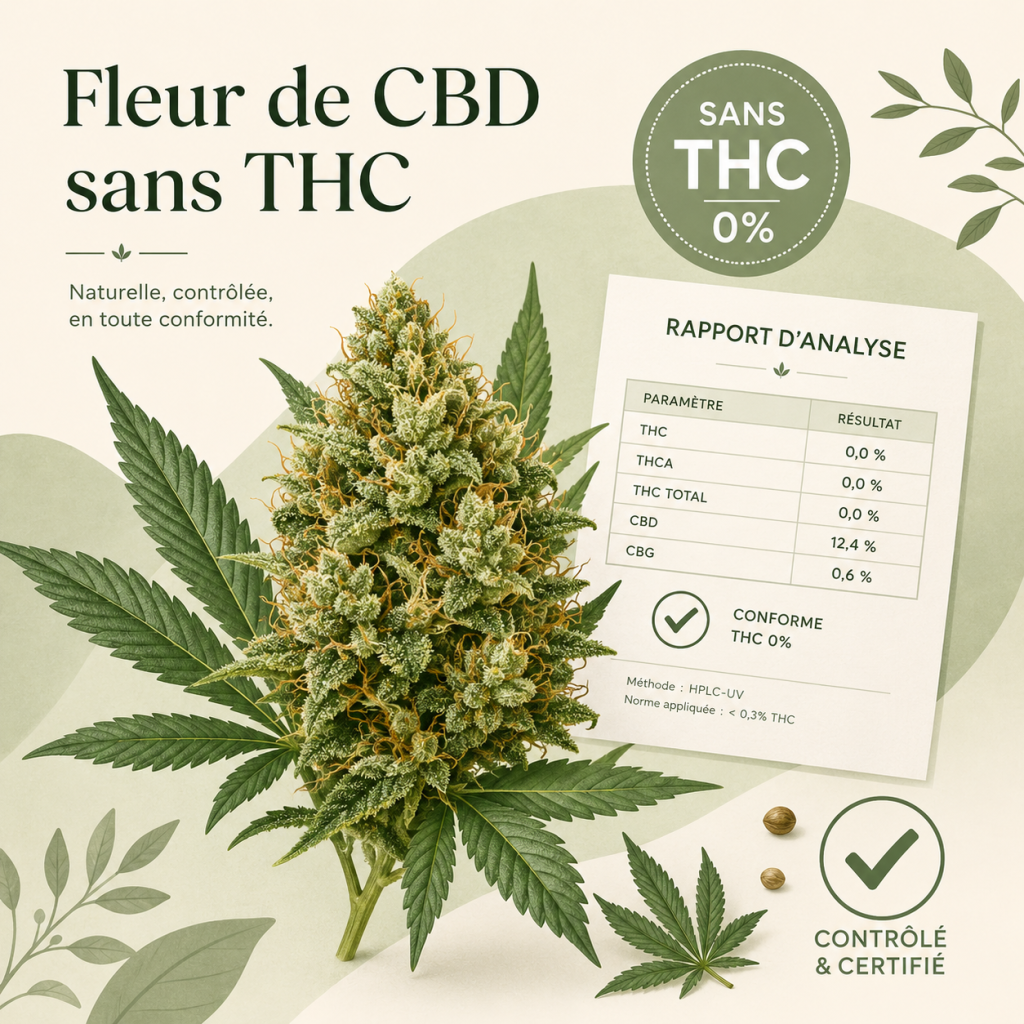 Fleur de CBD sans THC